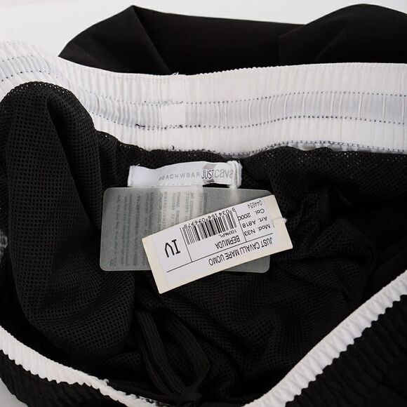 New Just Cavalli Men S / 48 Black Printed Beach Swim Shorts Boardshorts Trunks - Picture 7 of 7
